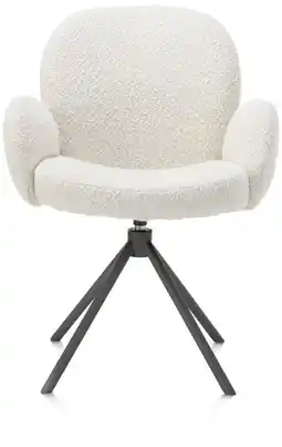 Xooon Jaxon, armstoel - graphiet frame - draaibaar - stof Brioni - ivoor aanbieding