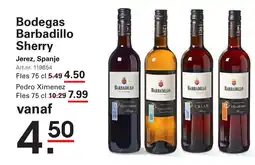 Sligro Bodegas Barbadillo Sherry aanbieding