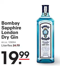 Sligro Bombay Sapphire London Dry Gin aanbieding