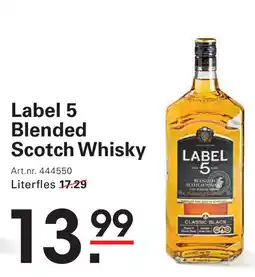 Sligro Label 5 Blended Scotch Whisky aanbieding