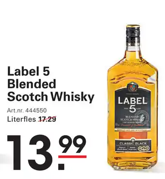Sligro Label 5 Blended Scotch Whisky aanbieding
