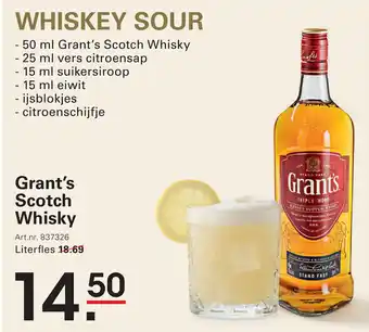 Sligro Grant's Scotch Whisky aanbieding
