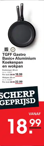 Sligro TGFF Gastro Basic+ Aluminium Koekenpan en wokpan aanbieding
