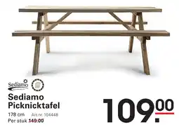 Sligro Sediamo Picknicktafel aanbieding
