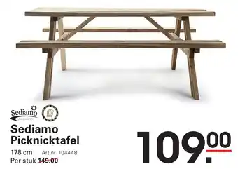 Sligro Sediamo Picknicktafel aanbieding