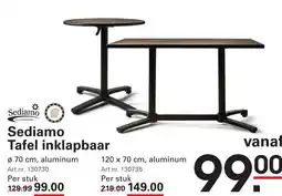 Sligro Sediamo Tafel inklapbaar aanbieding