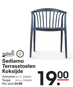 Sligro Sediamo Terrasstoelen Koksijde aanbieding