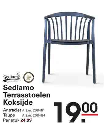 Sligro Sediamo Terrasstoelen Koksijde aanbieding