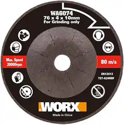 Amazon WORX WA6074 76mm Slijpschijf voor WX801 Chopper aanbieding