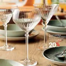 Sligro Royal Leerdam Bonheur cocktailglazen aanbieding