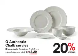 Sligro Q Authentic Chalk servies aanbieding