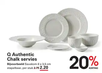 Sligro Q Authentic Chalk servies aanbieding