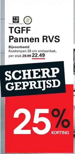 Sligro TGFF Pannen RVS aanbieding