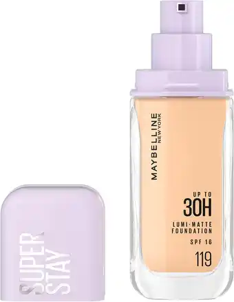 Amazon Maybelline New York Super Stay up to 30H Lumi-Matte Foundation with Amino Acids - 119 aanbieding