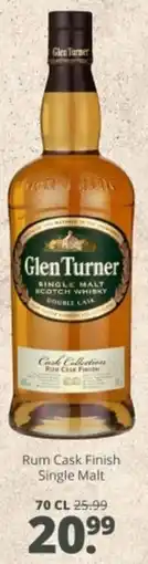 Mitra Glen turner Rum Cask Finish Single Malt aanbieding