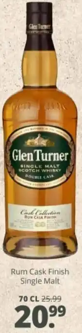 Mitra Glen turner Rum Cask Finish Single Malt aanbieding