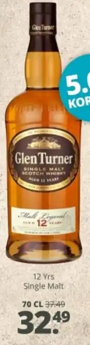 Mitra Glen Turner 12 Yrs Single Malt aanbieding