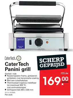 Sligro Cater Tech Panini grill aanbieding