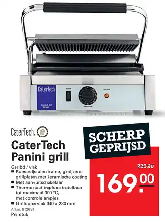 Sligro Cater Tech Panini grill aanbieding