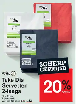 Sligro Take Dis Servetten 2 laags aanbieding