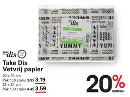 Sligro Take Dis Vetvrij papier aanbieding