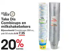Sligro Take Dis Combicups en milkshakebekers aanbieding