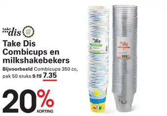 Sligro Take Dis Combicups en milkshakebekers aanbieding