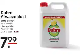 Sligro Dubro Afwasmiddel aanbieding