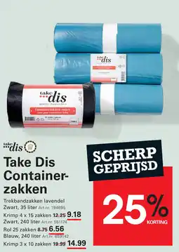 Sligro Take Dis Container- zakken aanbieding