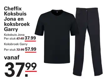 Sligro Cheffix Koksbuis Jona en koksbroek Garry aanbieding