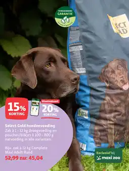 Maxi Zoo Select Gold hondenvoeding aanbieding