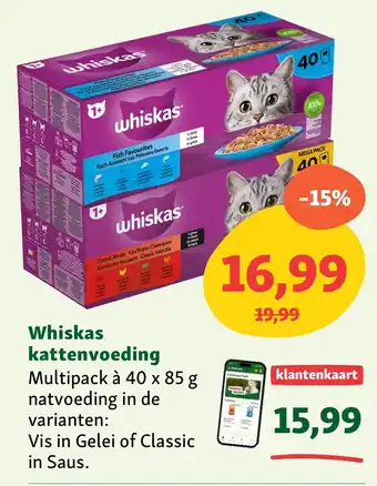 Maxi Zoo Whiskas kattenvoeding aanbieding