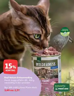 Maxi Zoo Real Nature kattenvoeding aanbieding