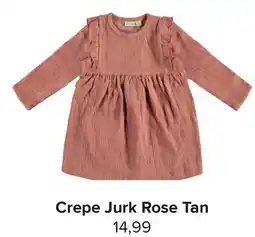 Baby-Dump Crepe Jurk Rose Tan aanbieding