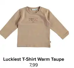 Baby-Dump Luckiest T-Shirt Warm Taupe aanbieding