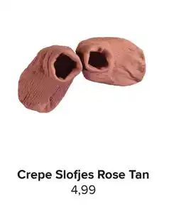 Baby-Dump Crepe Slofjes Rose Tan aanbieding
