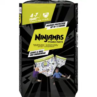 Albert Heijn Ninjamas Absorberende pyjamabroekjes jongen 4-7 aanbieding