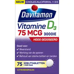 Albert Heijn Davitamon Vitamine D 75mcg smelttabletten aanbieding