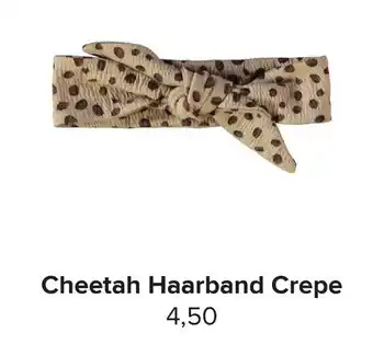 Baby-Dump Cheetah Haarband Crepe aanbieding