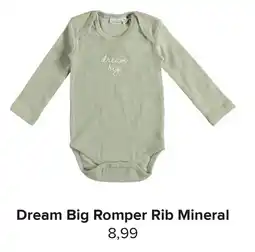Baby-Dump Dream Big Romper Rib Mineral aanbieding