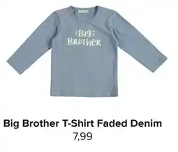 Baby-Dump Big Brother T-Shirt Faded Denim aanbieding