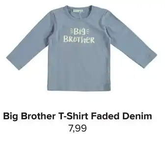 Baby-Dump Big Brother T-Shirt Faded Denim aanbieding