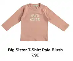 Baby-Dump Big Sister T-Shirt Pale Blush aanbieding