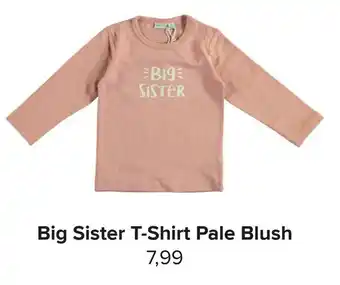 Baby-Dump Big Sister T-Shirt Pale Blush aanbieding