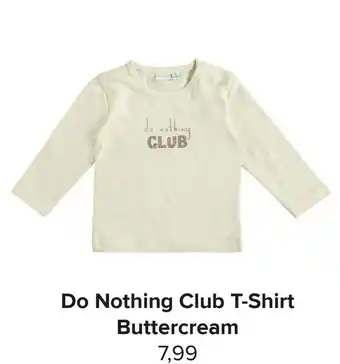 Baby-Dump Do Nothing Club T-Shirt Buttercream aanbieding