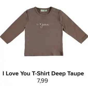 Baby-Dump I Love You T-Shirt Deep Taupe aanbieding