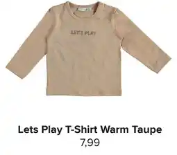 Baby-Dump Lets Play T-Shirt Warm Taupe aanbieding