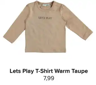 Baby-Dump Lets Play T-Shirt Warm Taupe aanbieding