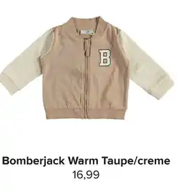Baby-Dump Bomberjack Warm Taupe / creme aanbieding