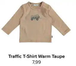 Baby-Dump Traffic T-Shirt Warm Taupe aanbieding